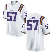 Game Men's Carius Curne LSU Tigers White Football College Jersey