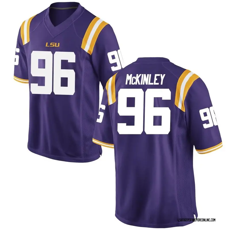 Game Men's Dominick McKinley LSU Tigers Purple Football College Jersey