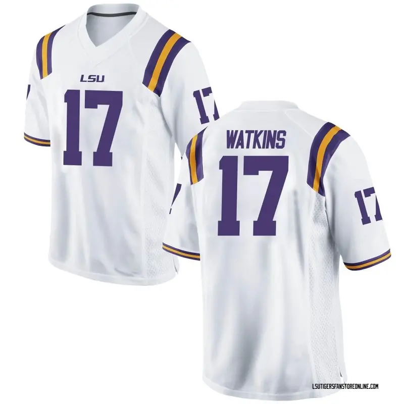 Game Men's Jelani Watkins LSU Tigers White Football College Jersey