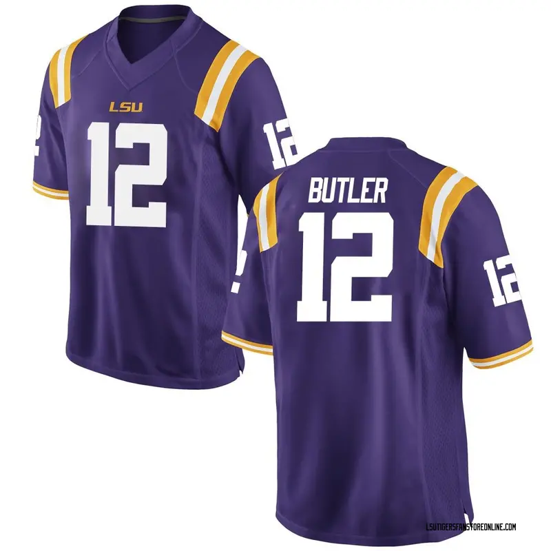 Game Men's Jimari Butler LSU Tigers Purple Football College Jersey
