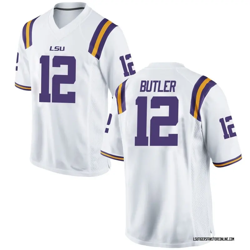 Game Men's Jimari Butler LSU Tigers White Football College Jersey