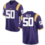 Game Men's Kenzel Kelly LSU Tigers Purple Football College Jersey