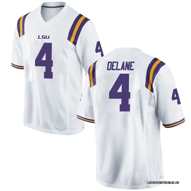 Game Men's Mansoor Delane LSU Tigers White Football College Jersey