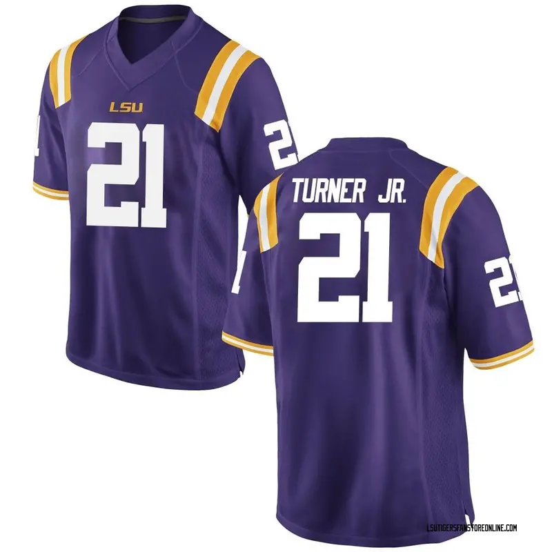 Game Men's Michael Turner Jr. LSU Tigers Purple Football College Jersey