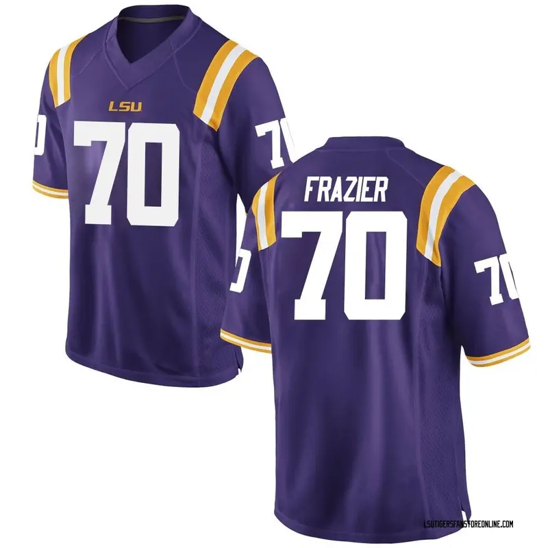 Game Men's Miles Frazier LSU Tigers Purple Football College Jersey