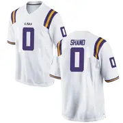 Game Men's Paris Shand LSU Tigers White Football College Jersey
