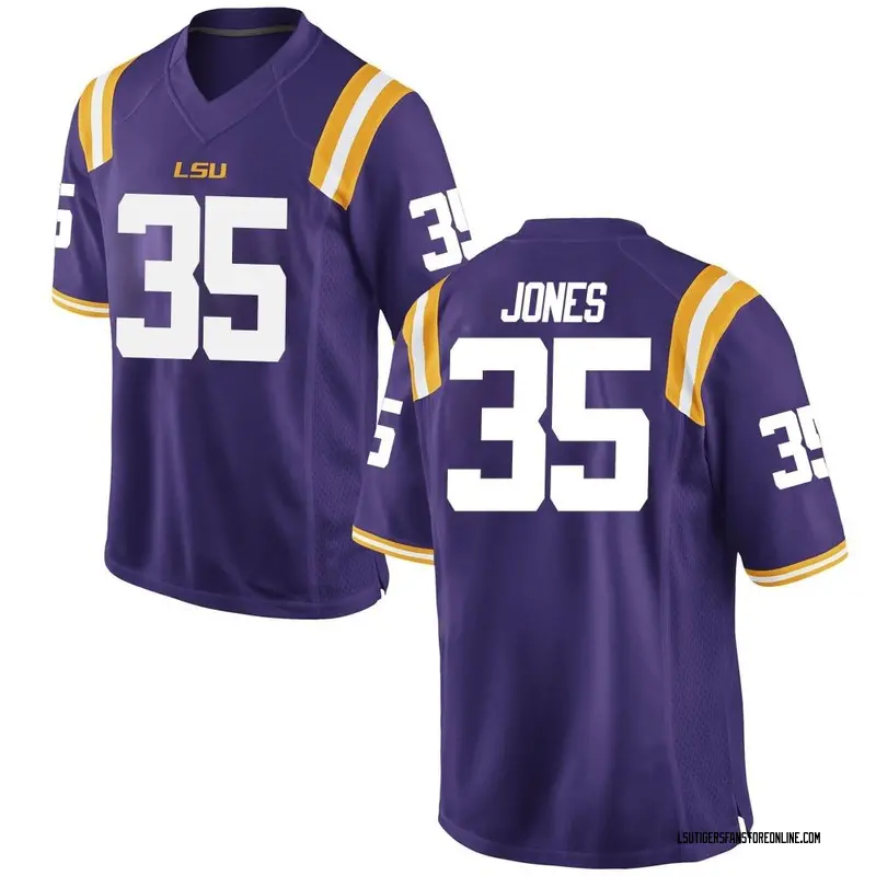 Game Men's Sai'vion Jones LSU Tigers Purple Football College Jersey