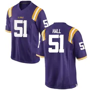 Game Men's Silas Hall LSU Tigers Purple Football College Jersey