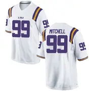 Game Men's Sydir Mitchell LSU Tigers White Football College Jersey