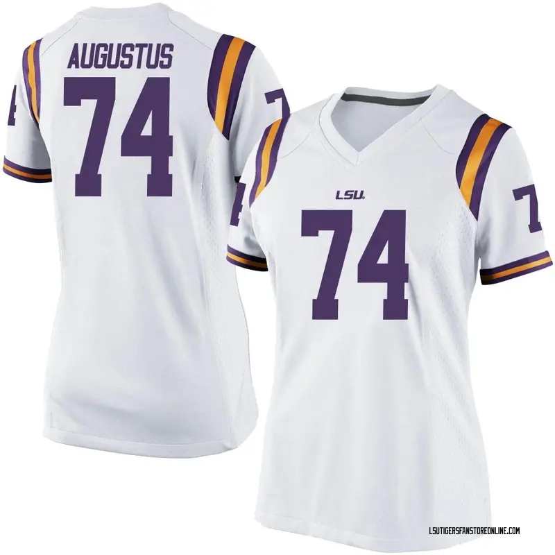Game Women's Braden Augustus LSU Tigers White Football College Jersey