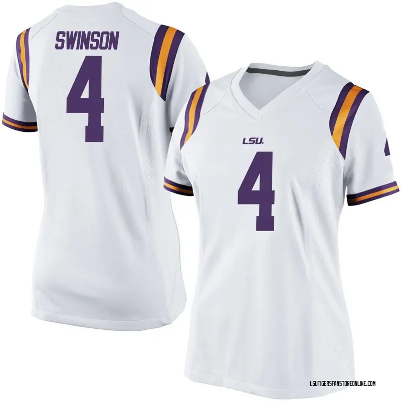 Game Women's Bradyn Swinson LSU Tigers White Football College Jersey