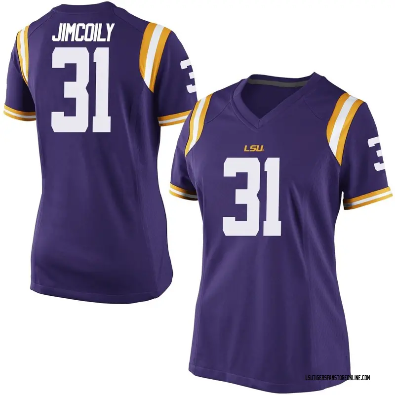 Game Women's CJ Jimcoily LSU Tigers Purple Football College Jersey