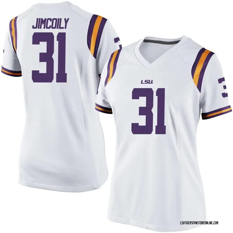 Game Women's CJ Jimcoily LSU Tigers White Football College Jersey