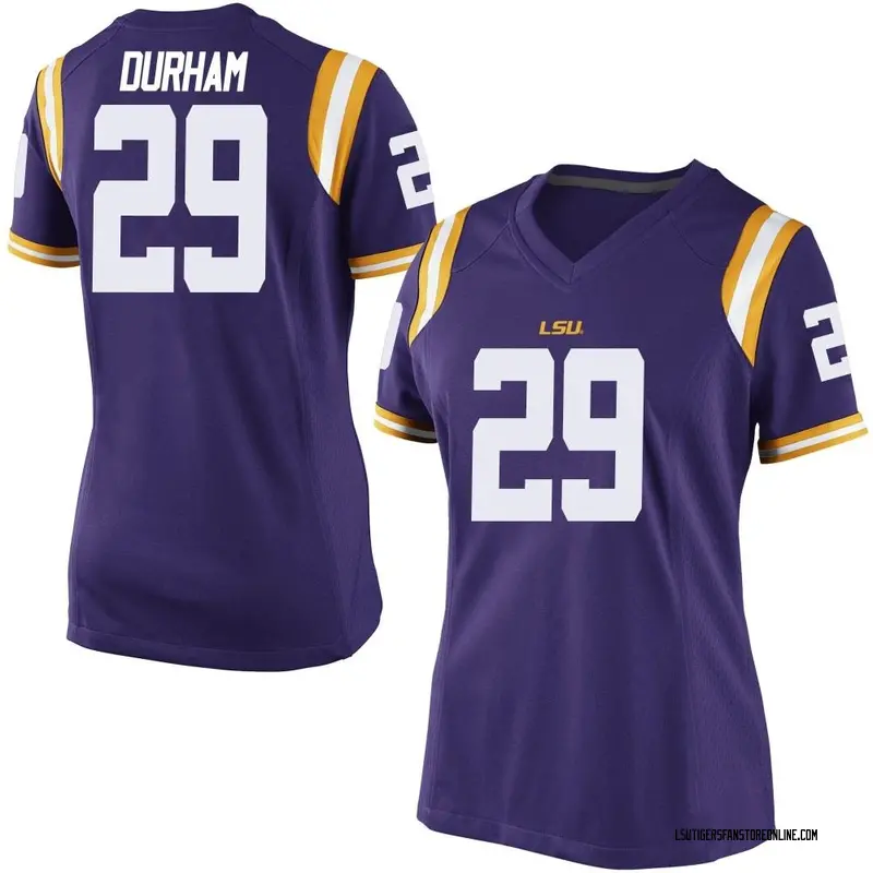 Game Women's Caden Durham LSU Tigers Purple Football College Jersey
