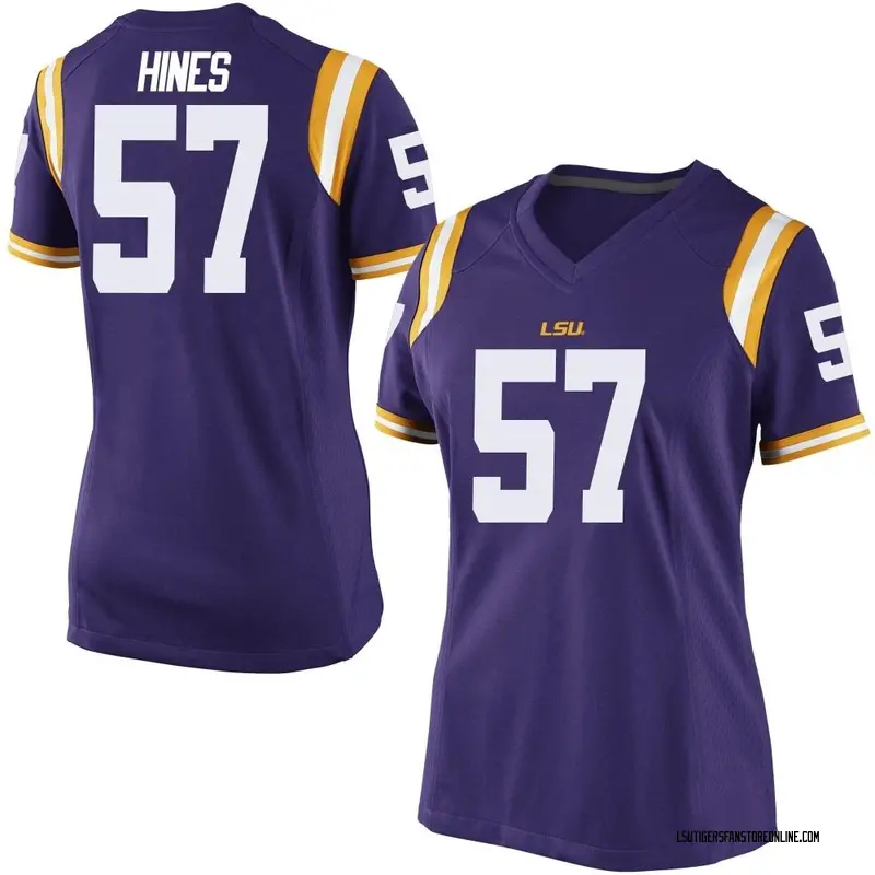 Chasen Hines LSU Tigers Football Jersey - White