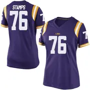 Game Women's Christian Stamps LSU Tigers Purple Football College Jersey