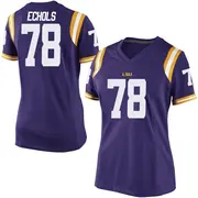 Game Women's Coen Echols LSU Tigers Purple Football College Jersey