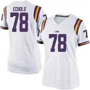 Game Women's Coen Echols LSU Tigers White Football College Jersey