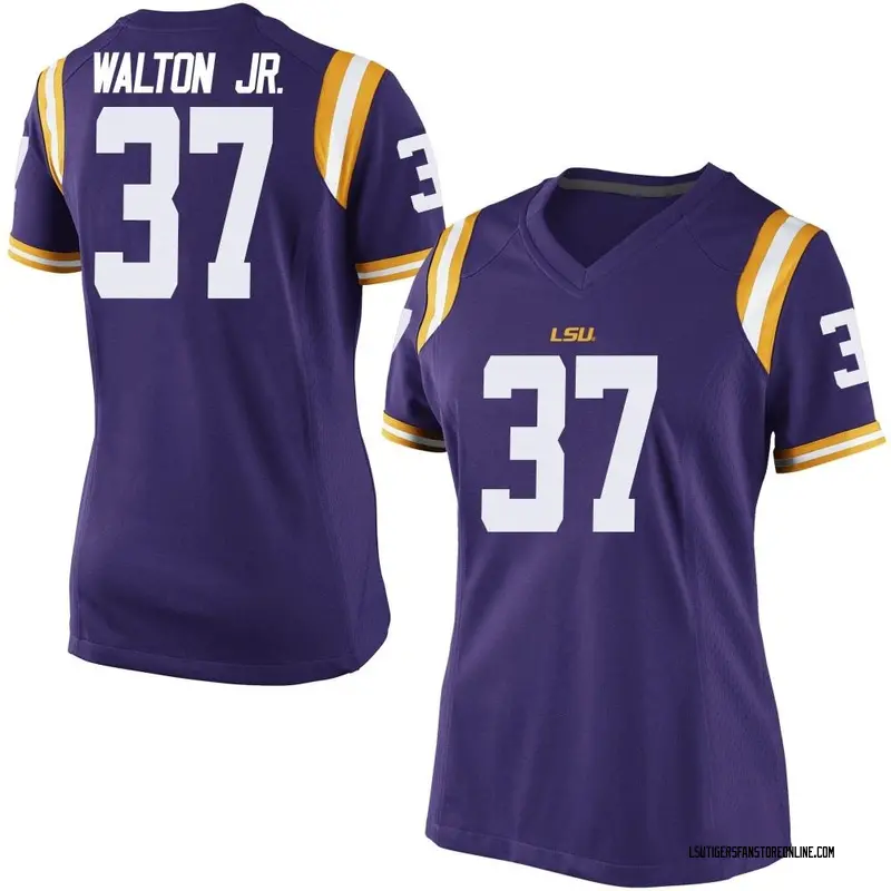 Game Women's Craig Walton Jr. LSU Tigers Purple Football College Jersey
