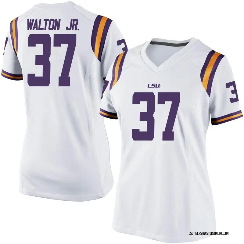 Game Women's Craig Walton Jr. LSU Tigers White Football College Jersey