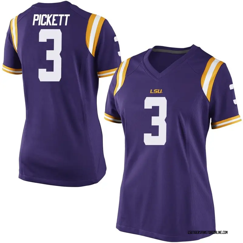 Game Women's DJ Pickett LSU Tigers Purple Football College Jersey