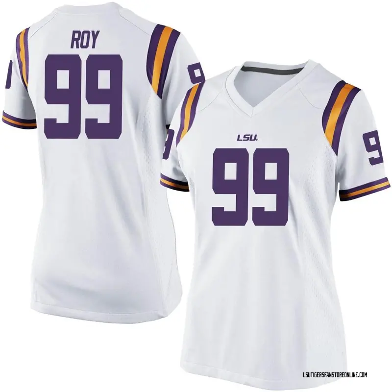 Game Women's Jaquelin Roy LSU Tigers White Football College Jersey