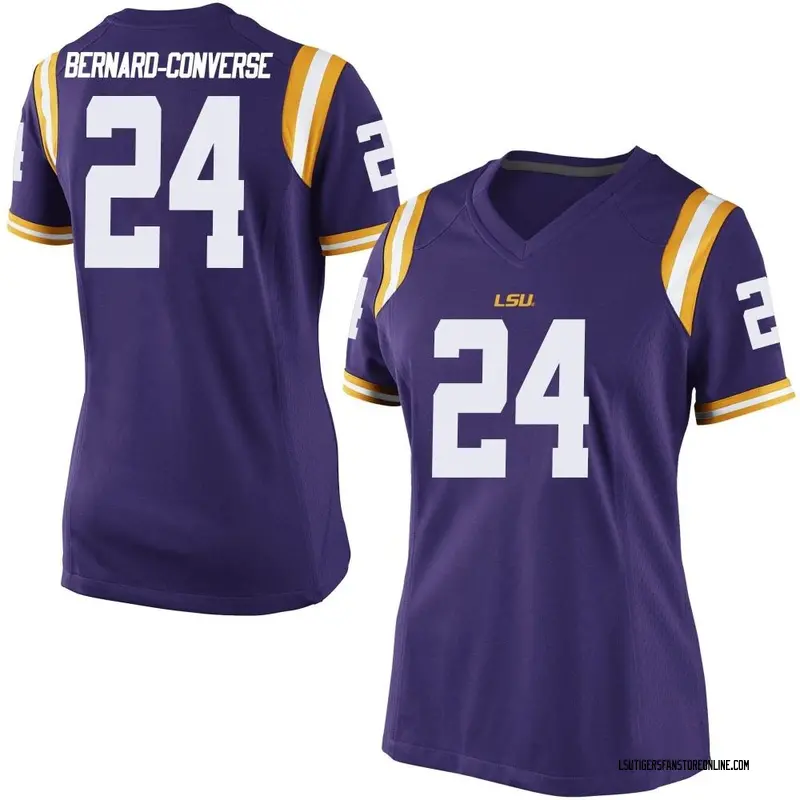 Game Women's Jarrick Bernard-Converse LSU Tigers Purple Football College Jersey