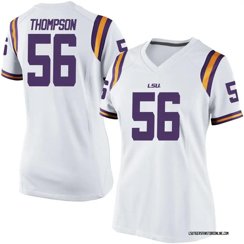 Game Women's Josh Thompson LSU Tigers White Football College Jersey