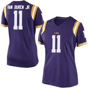Game Women's Michael Van Buren Jr. LSU Tigers Purple Football College Jersey