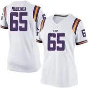 Game Women's Paul Mubenga LSU Tigers White Football College Jersey