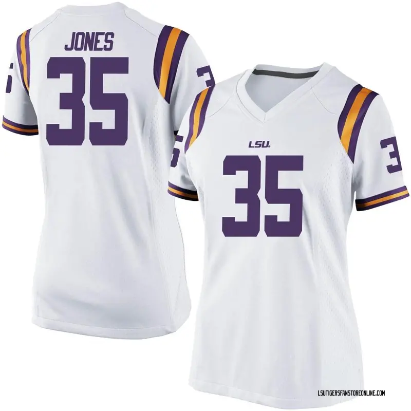 Game Women's Sai'vion Jones LSU Tigers White Football College Jersey