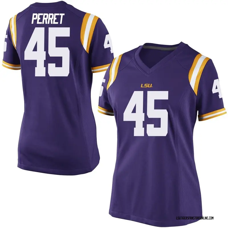 Game Women's Sean Perret LSU Tigers Purple Football College Jersey