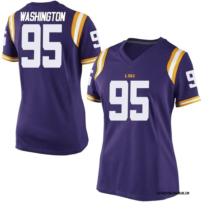 Game Women's Shone Washington LSU Tigers Purple Football College Jersey