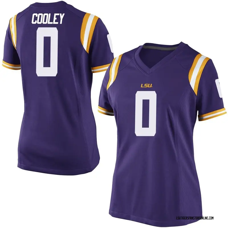 Game Women's Tamarcus Cooley LSU Tigers Purple Football College Jersey