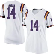 Game Women's Trey'Dez Green LSU Tigers White Football College Jersey