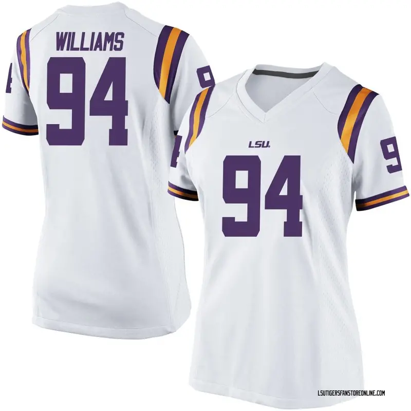 Game Women's Zion Williams LSU Tigers White Football College Jersey