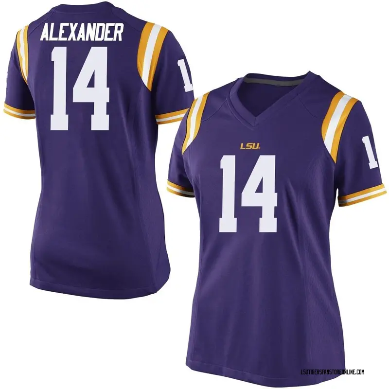 Game Women's Zy Alexander LSU Tigers Purple Football College Jersey