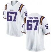 Game Youth Bo Bordelon LSU Tigers White Football College Jersey