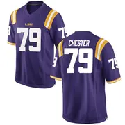 Game Youth DJ Chester LSU Tigers Purple Football College Jersey