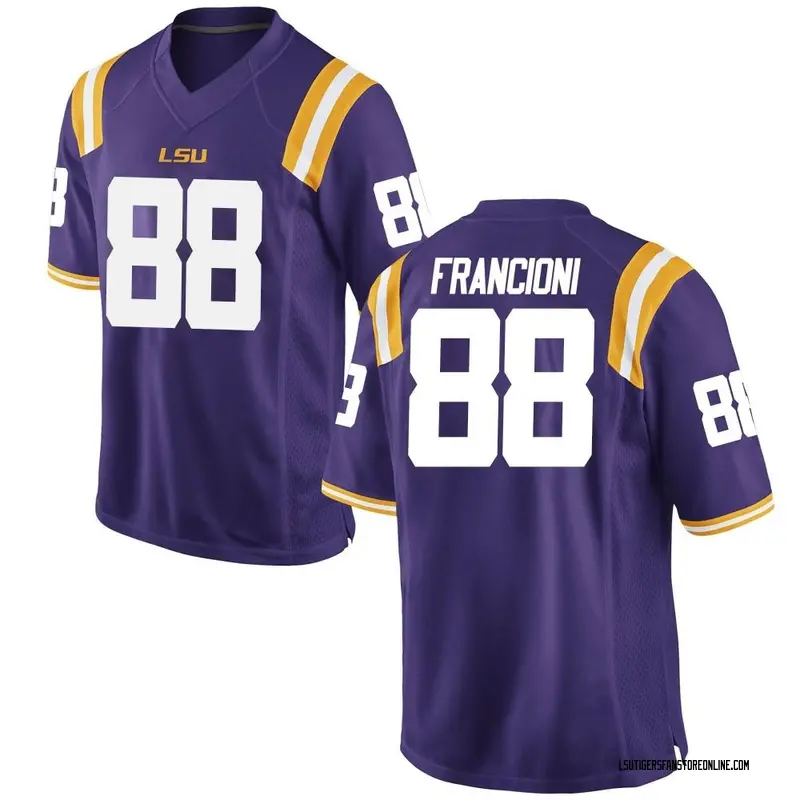 Game Youth Evan Francioni LSU Tigers Purple Football College Jersey