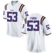 Game Youth Hayes Fuqua LSU Tigers White Football College Jersey