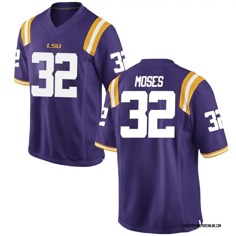 Game Youth Keylan Moses LSU Tigers Purple Football College Jersey