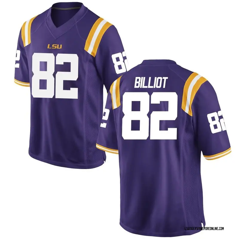 Game Youth Kylan Billiot LSU Tigers Purple Football College Jersey