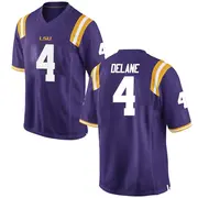 Game Youth Mansoor Delane LSU Tigers Purple Football College Jersey