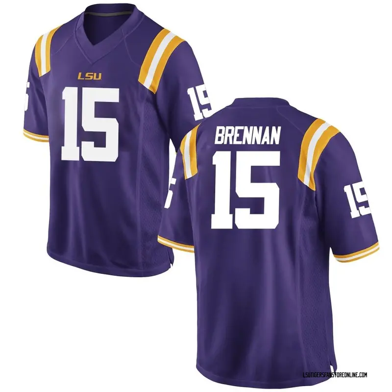 Game Youth Myles Brennan LSU Tigers Purple Football College Jersey