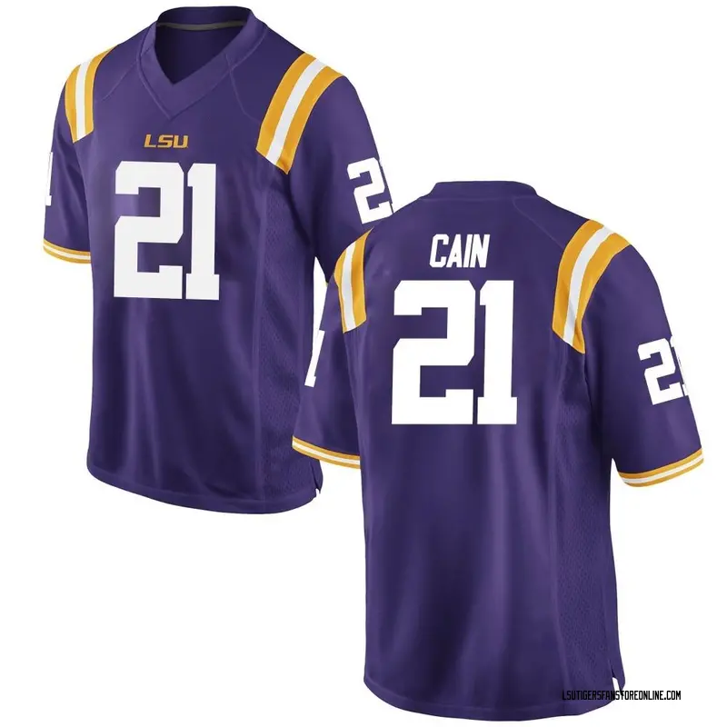 Game Youth Noah Cain LSU Tigers Purple Football College Jersey
