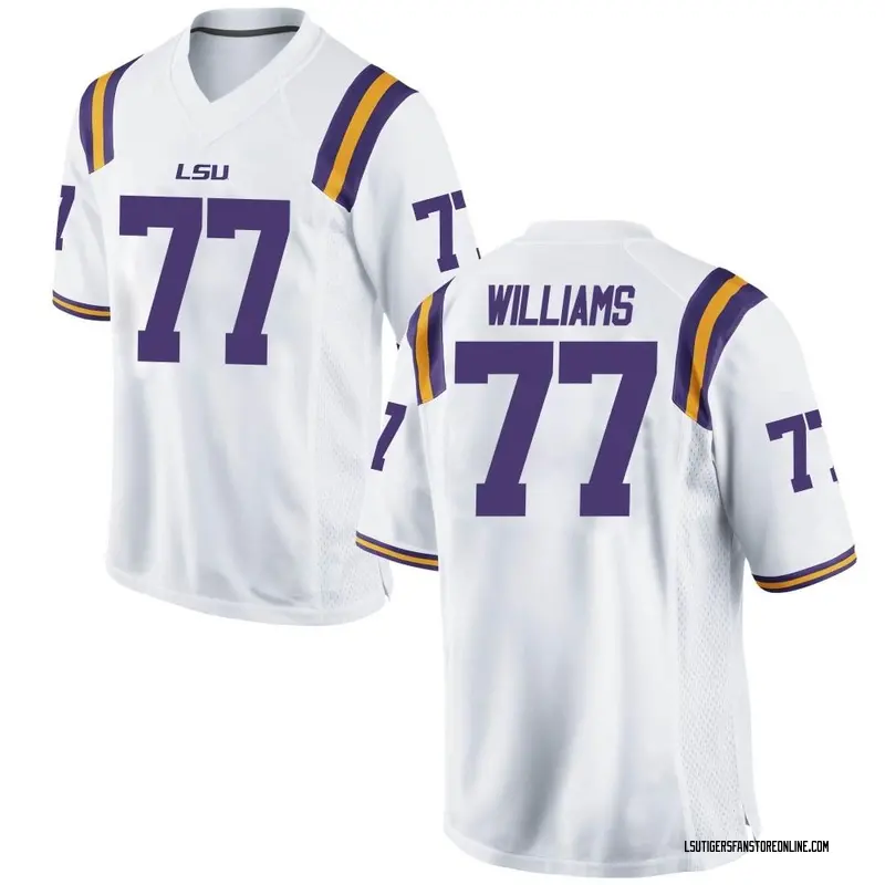Game Youth Ory Williams LSU Tigers White Football College Jersey
