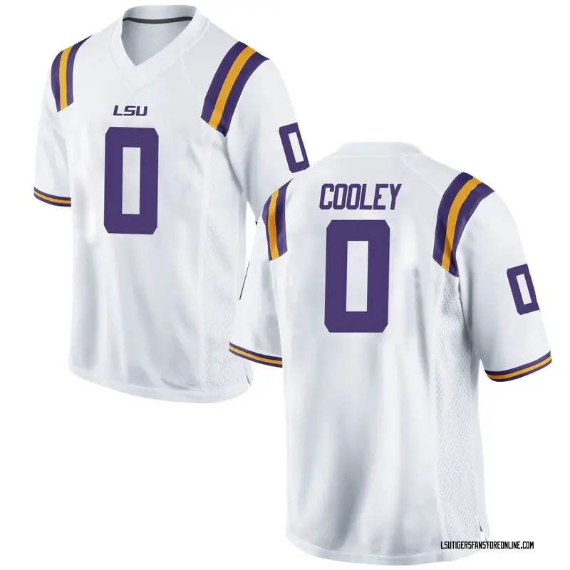 Game Youth Tamarcus Cooley LSU Tigers White Football College Jersey