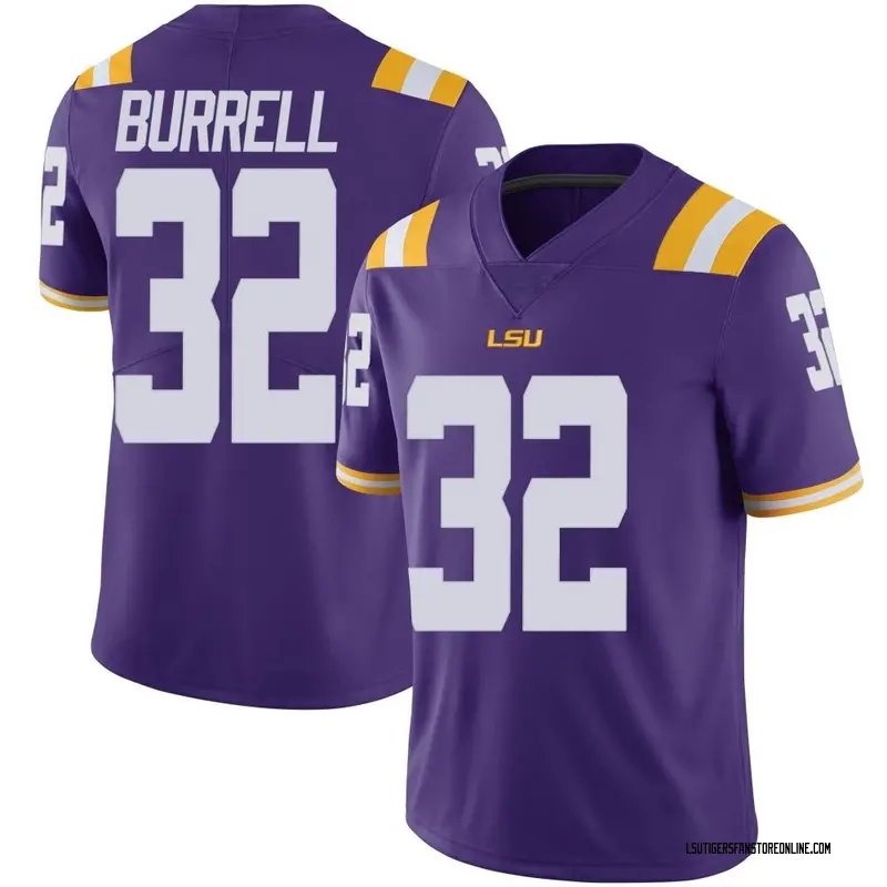 Limited Men's Aeron Burrell LSU Tigers Purple Vapor Untouchable Football College Jersey