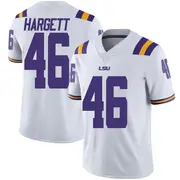 Limited Men's Badger Hargett LSU Tigers White Football College Jersey